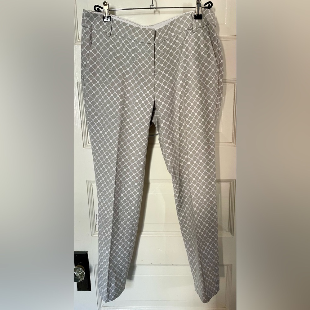 Kenar Women’s Gray Patterned Dress Pants, Size 8